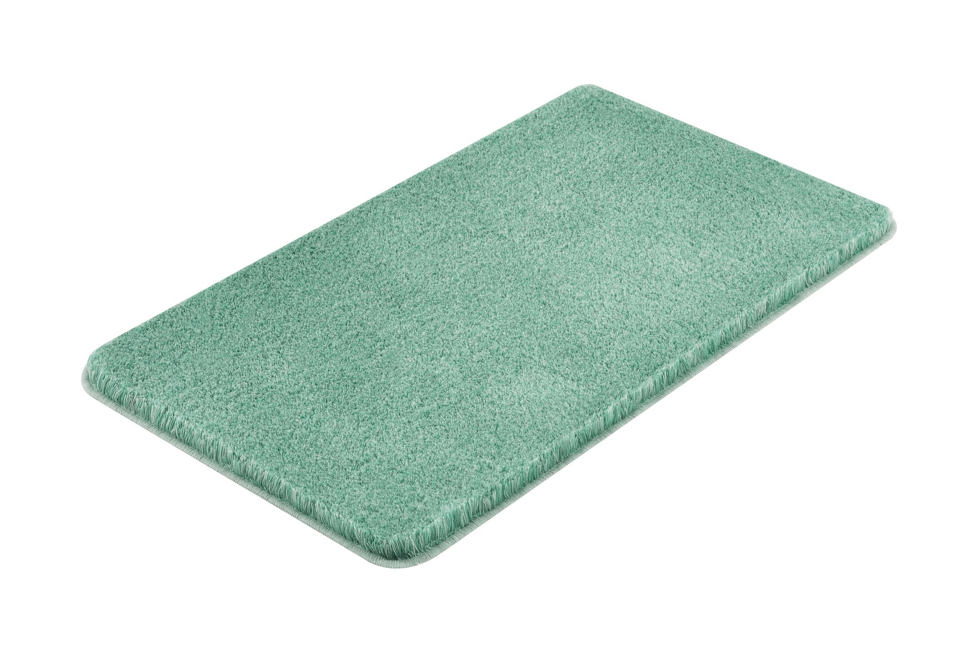 Badteppich RELAX Maledivia 60 x 100 cm in Mintgrün liegt rechteckig auf hellem Untergrund.