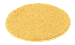 Runder gelber Badematte-Teppich mit dichtem, hochflorigem, weichem Flor