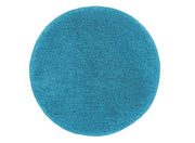 Runder Badteppich RELAX Pazifik 100 cm in kräftigem Türkis liegt flach auf hellem Untergrund.