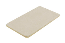 Rechteckige, beige Badematte mit flauschiger, weicher Oberflächenstruktur