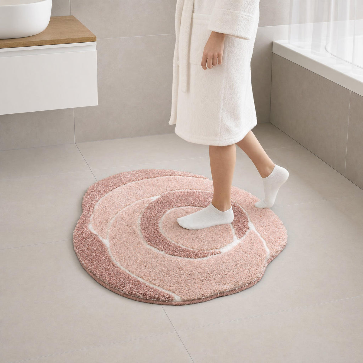Badteppich ROSE RADIANCE Pastellrose 60 x 64 cm