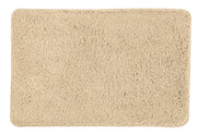 Rechteckige, flauschige Badematte in Beige mit weicher Oberfläche