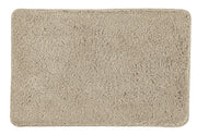 Rechteckige beige Badematte mit dichtem, weichem Hochflor-Teppich