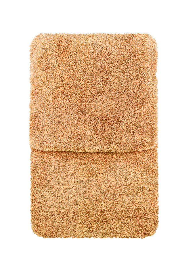 Badteppich-Set RELAX Peach mit zwei Teppichen 50x50 cm und 55x85 cm ist von oben sichtbar.