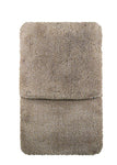 Beiger, rechteckiger Badteppich mit weichem, hochflorigem Flor, kuschelig