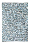 Rechteckiger Badematte mit grauen und hellblauen Chenille-Schlingen