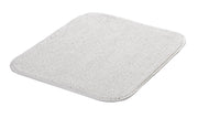 Quadratische weiße Badematte mit dichter, strukturierter Oberfläche