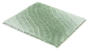 Rechteckiger Badematte in Grün mit dezentem wellenförmigem Streifenmuster