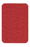Rotes, rechteckiges Peelingpad mit feiner, gleichmäßig rauer Oberfläche