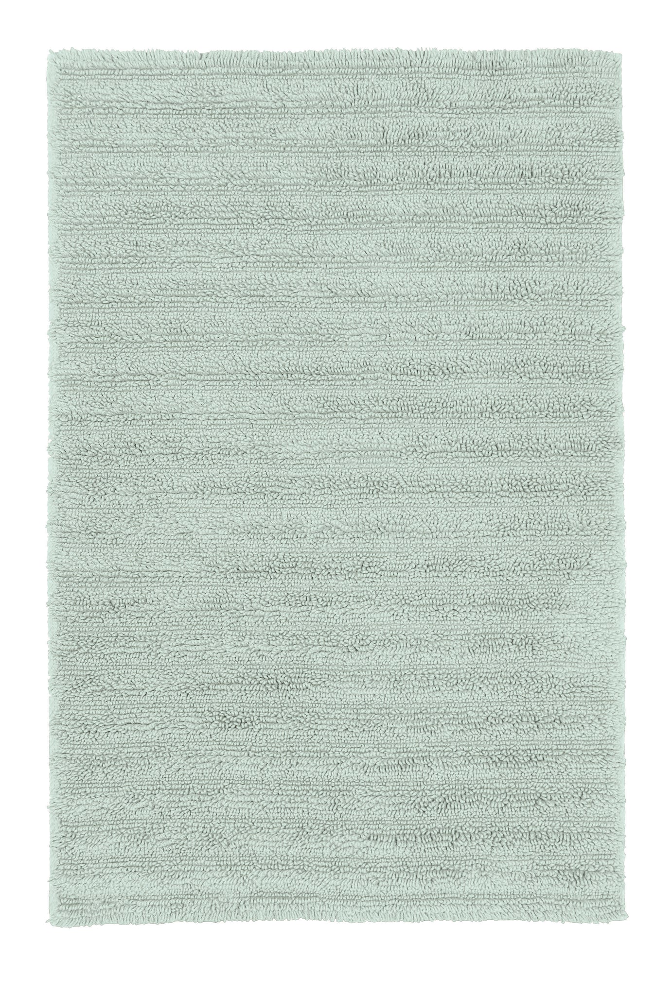 Rechteckiger, mintgrüner Badematte mit weicher, gerippter Oberfläche