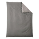 Uni-Bettwäsche in Grau mit schlichter, glatter Optik.