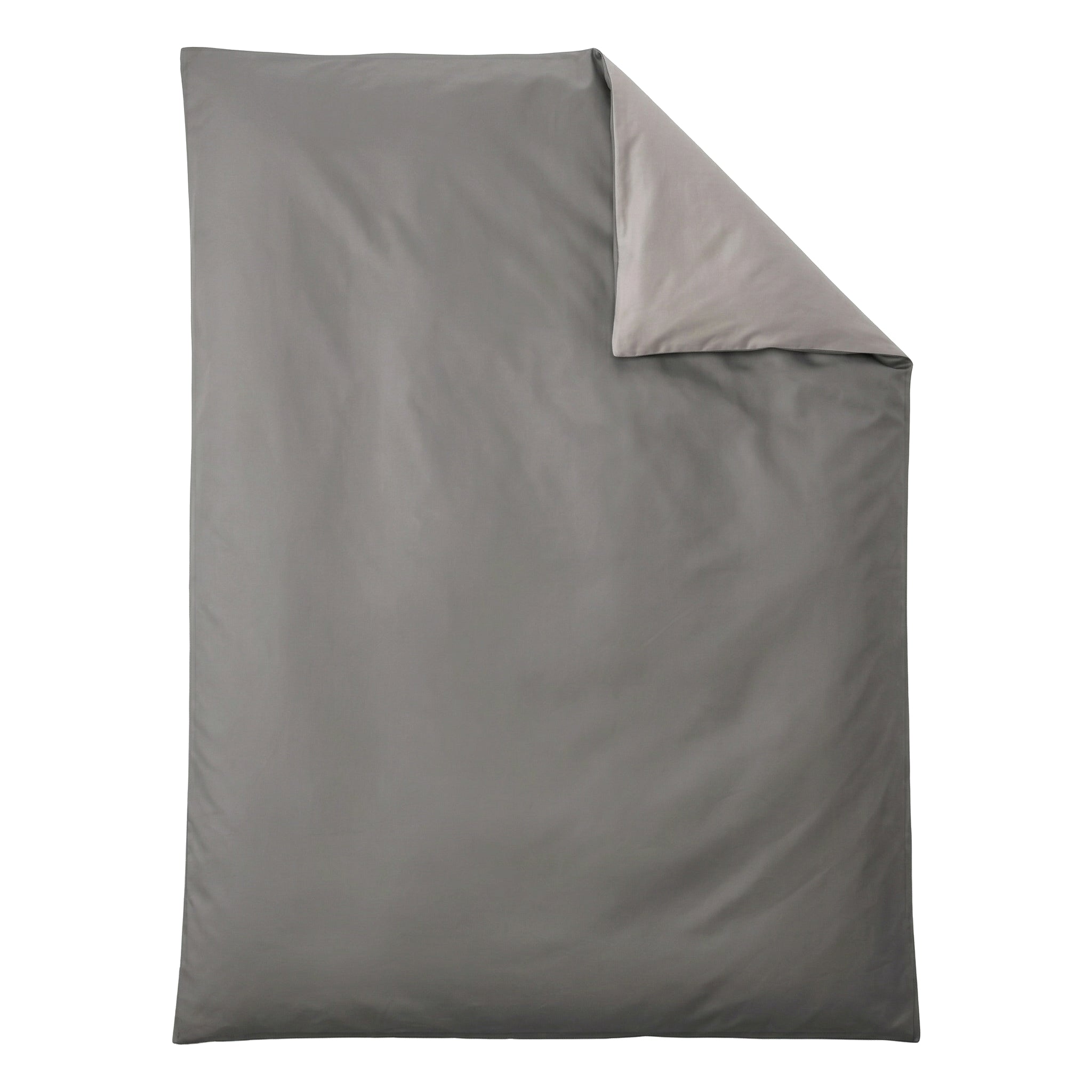 Uni-Bettwäsche in Grau mit schlichter, glatter Optik.