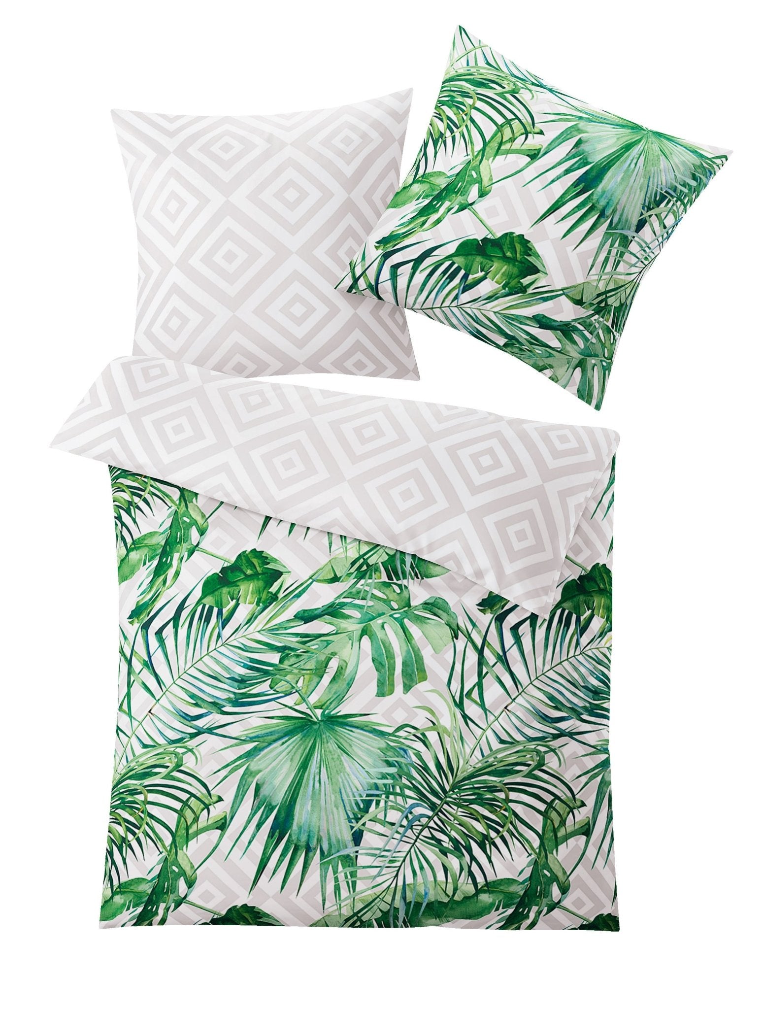 Satin Bettwäsche LORIA Grün 135x200 kaufen – Kleine Wolke Shop