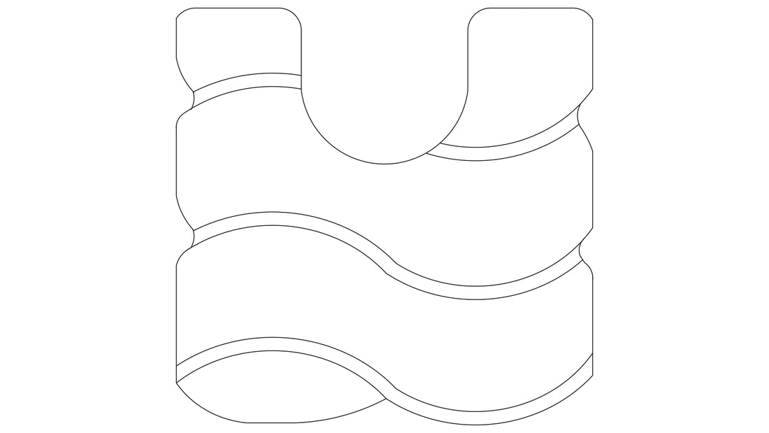 Kleine Wolke Creativo Badteppich Arcata 55x55 zeigt einen geschwungenen Konturen-Teppich im Wellen-Design.