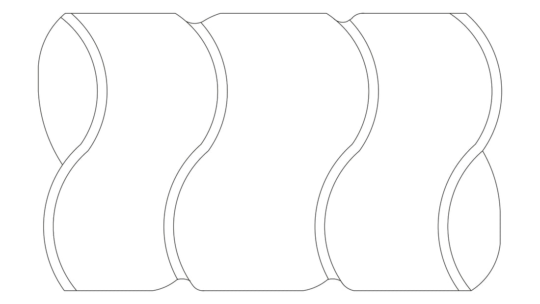 Badteppich Kleine Wolke Arcata 80x150 mit grauen und weißen geschwungenen Streifen ist von oben zu sehen.