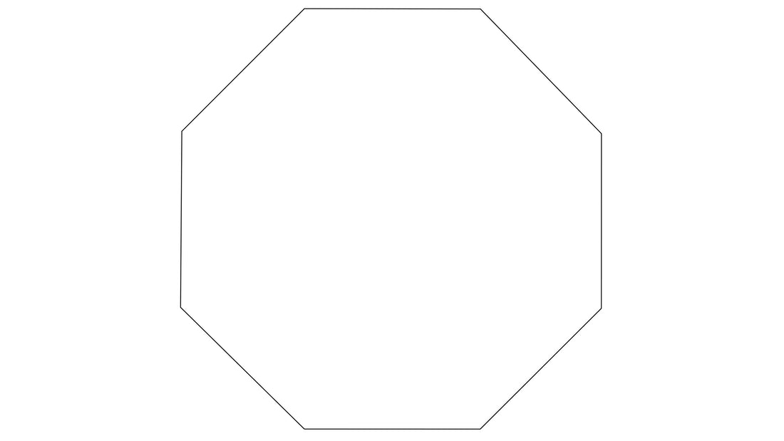 Achteckiger Kleine Wolke Creativo Badteppich Grandezza 80x80 cm in schlichter Draufsicht.