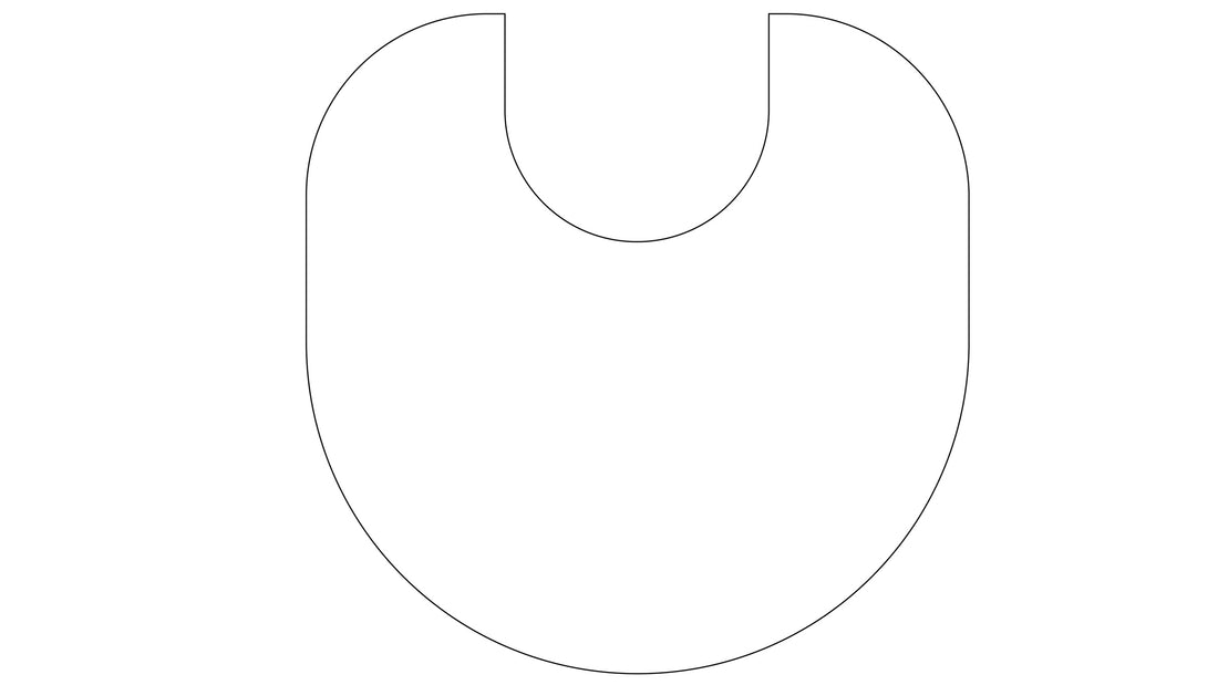 Ovaler Badteppich mit U-Ausschnitt für das WC ist von oben im Anschnitt zu sehen.