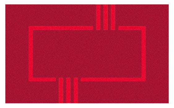 Roter Kleine Wolke Creativo Badteppich Interno mit modernem grafischem Linienmuster.