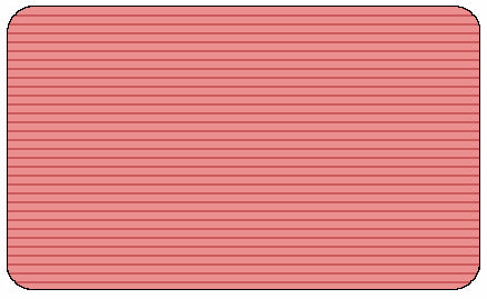 Kleine Wolke Badteppich Linea in Rosa mit feinen Querstreifen liegt rechteckig auf dem Boden.