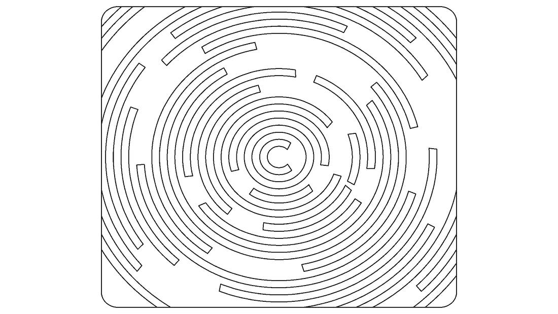 Badteppich mit runden Linienmustern in konzentrischen Kreisen von Kleine Wolke Creativo Novero.