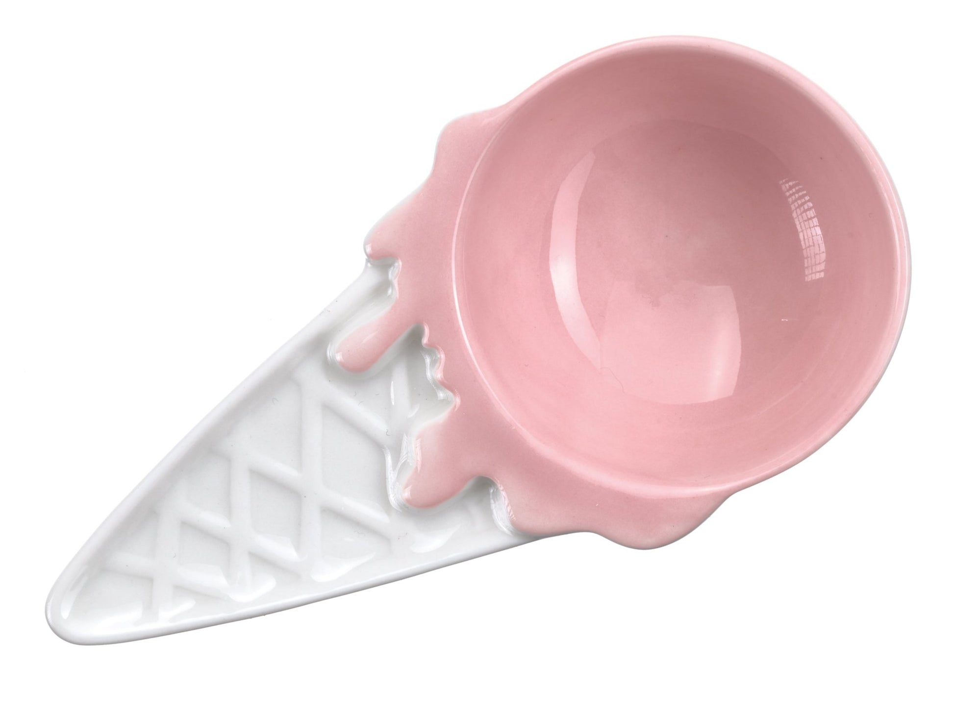 Rosafarbene Eisschalen-Seifenschale in Waffelform aus Keramikgeschirr