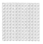 Transparente quadratische Antirutsch-Badematte mit vielen Saugnäpfen