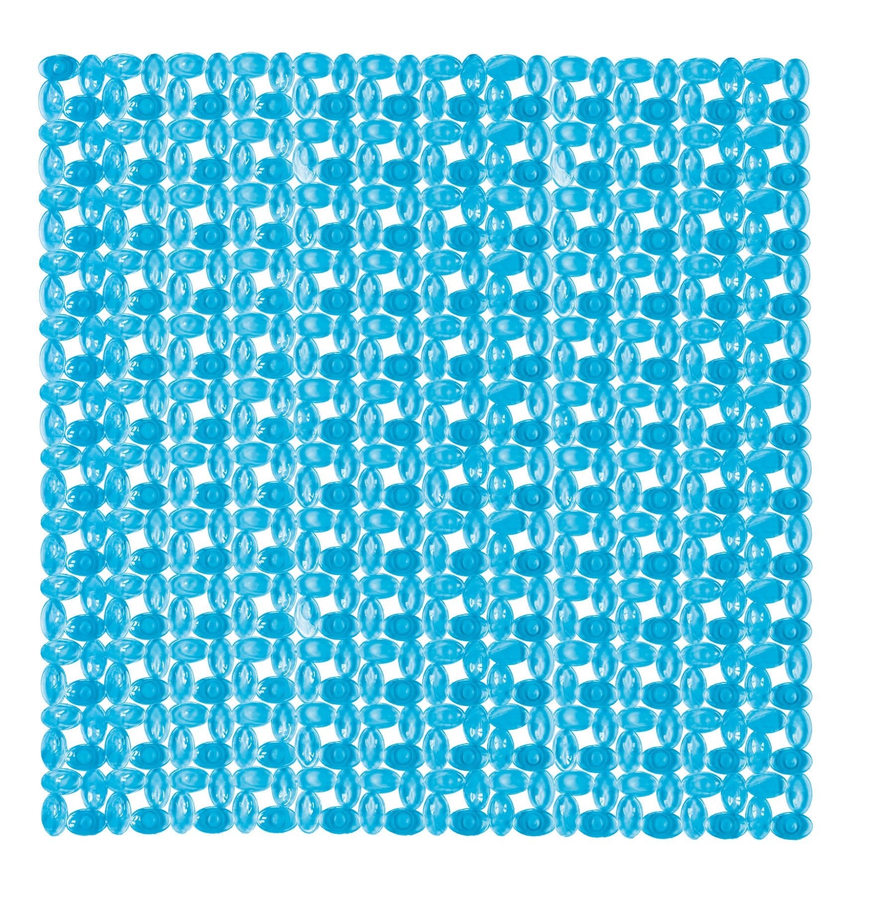 Duscheinlage IVY in Türkis 54 x 54 cm liegt flach ausgelegt auf einer Fläche.