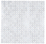 Weiße runde Mosaikfliesen auf Netz als Fliesenmatte für Wand und Boden