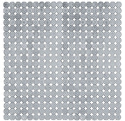 Silberfarbene Duscheinlage SIGN 55 x 55 cm mit rundem Noppenmuster in Draufsicht.