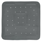 Graue Duscheinlage SOFTY Schiefer 55 x 55 cm mit quadratischer Form und Ablauföffnungen von oben.