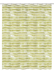 Der Duschvorhang PEVA RAIA Palme 180 x 200 cm zeigt grüne Streifen im Querformat.