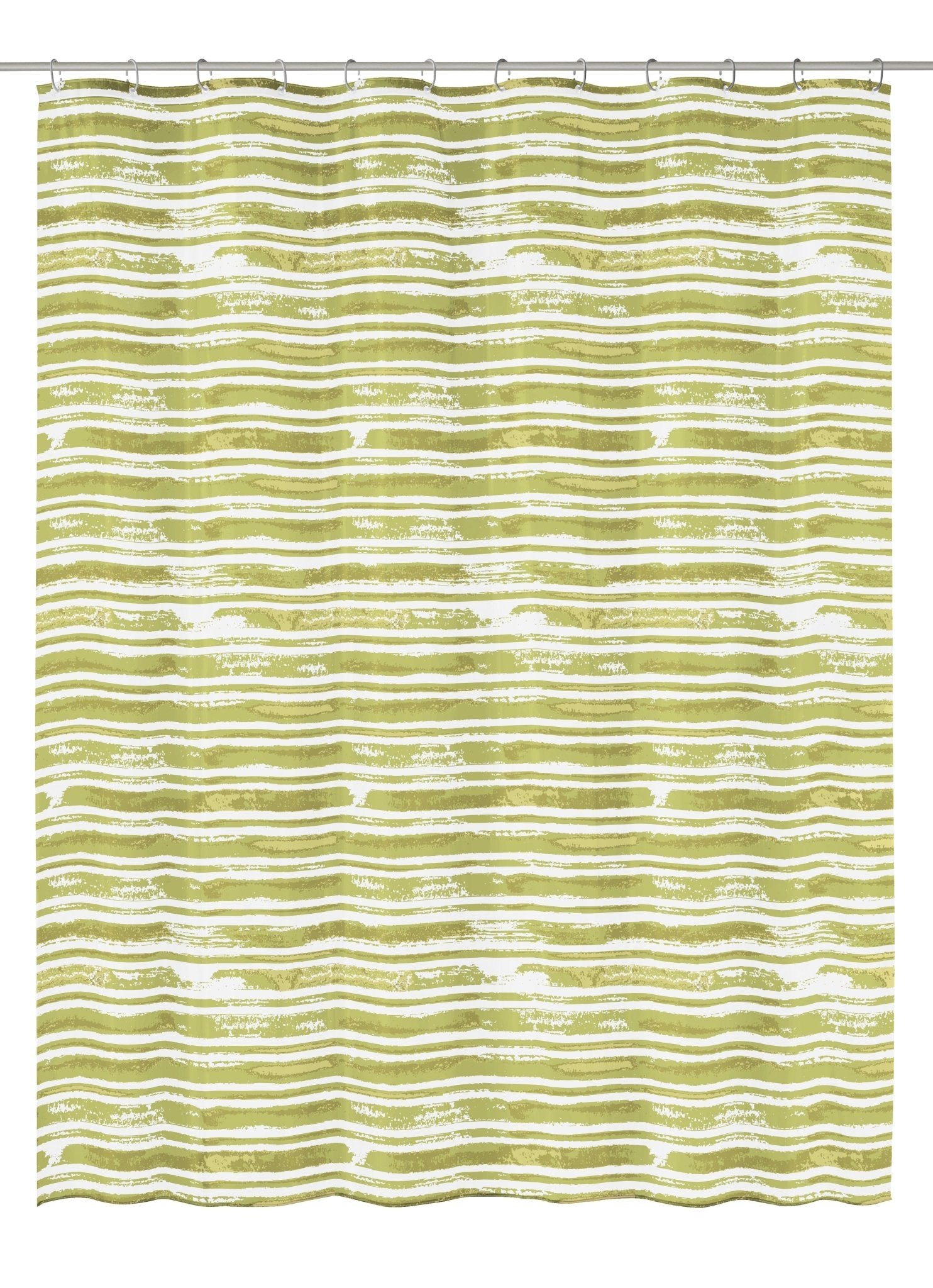 Der Duschvorhang PEVA RAIA Palme 180 x 200 cm zeigt grüne Streifen im Querformat.
