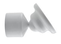 weißer doppelter Wandhaken aus Kunststoff in Seitenansicht gezeigt