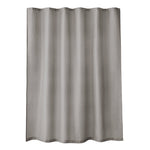 Grauer Duschvorhang mit feiner Struktur und Metallösen am oberen Rand