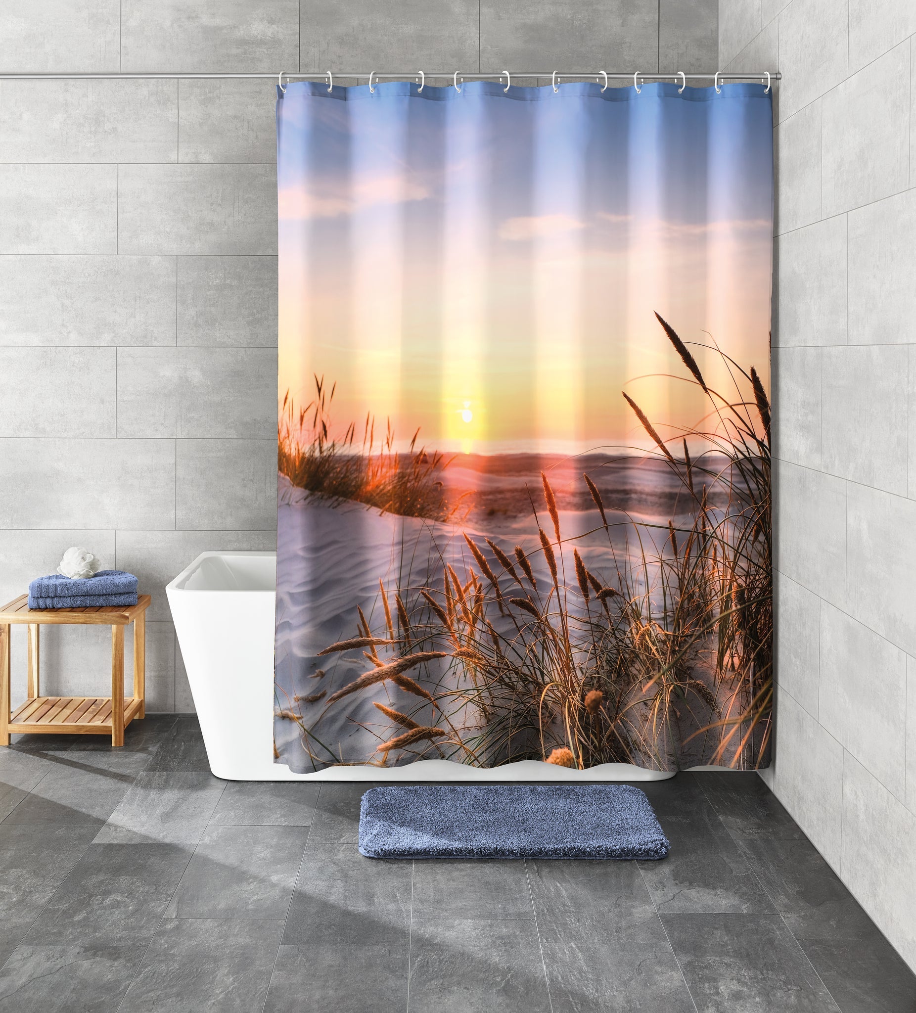 duschvorhang als sonnensegel Duschvorhang Textil JUIST Multicolor 180 x 200 cm – Kleine Wolke Shop