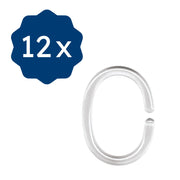 Duschvorhang-Ringe Glasklar Set 12-teilig