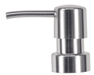 Runde Edelstahl-Seifenspenderpumpe mit langem, gebogenem Auslauf vorne