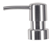 Ersatz-Spenderpumpe ALLEGRA in Chromfarben ist seitlich im Detail vor weißem Hintergrund zu sehen.