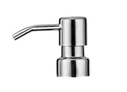 Verchromter Seifenspender-Aufsatz mit rundem Pumpkopf und Auslauf