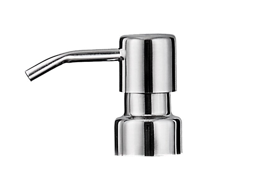 Verchromter Seifenspender-Aufsatz mit rundem Pumpkopf und Auslauf