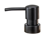 Schwarzer Seifenspender-Aufsatz aus Metall mit langem, geradem Auslauf