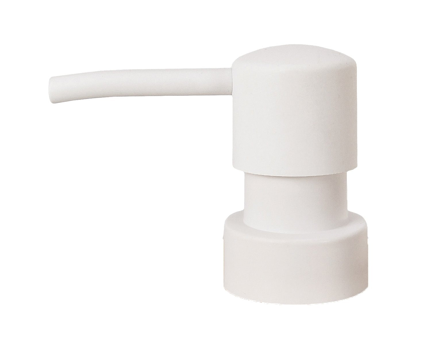 Die Ersatz-Spenderpumpe CROSSOVER in Weiß wird seitlich freigestellt dargestellt.