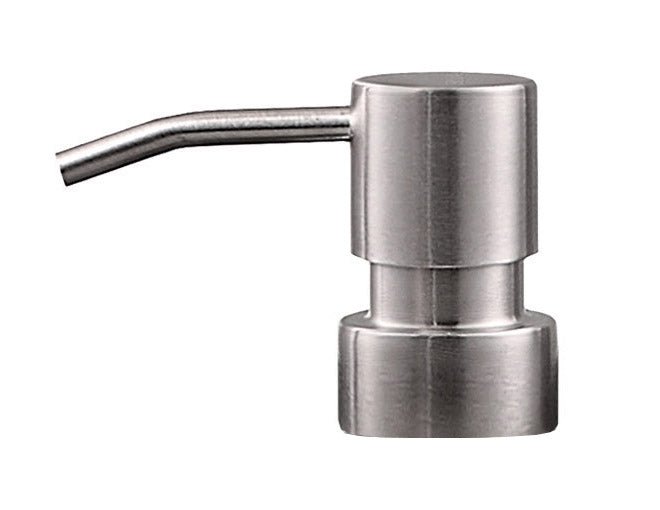 Edelstahl-Pumpkopf für Seifenspender mit gebogenem Auslaufrohr schmal