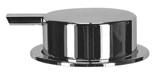 Runder verchromter Armaturen-Drehknopf mit kurzem Hebelgriff oben