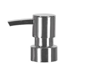 Chromfarbener Seifenspender mit zylindrischem Körper und Pumphebel