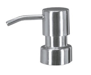 Runder, verchromter Seifenspender-Aufsatz mit gebogenem Auslauf aus Metall