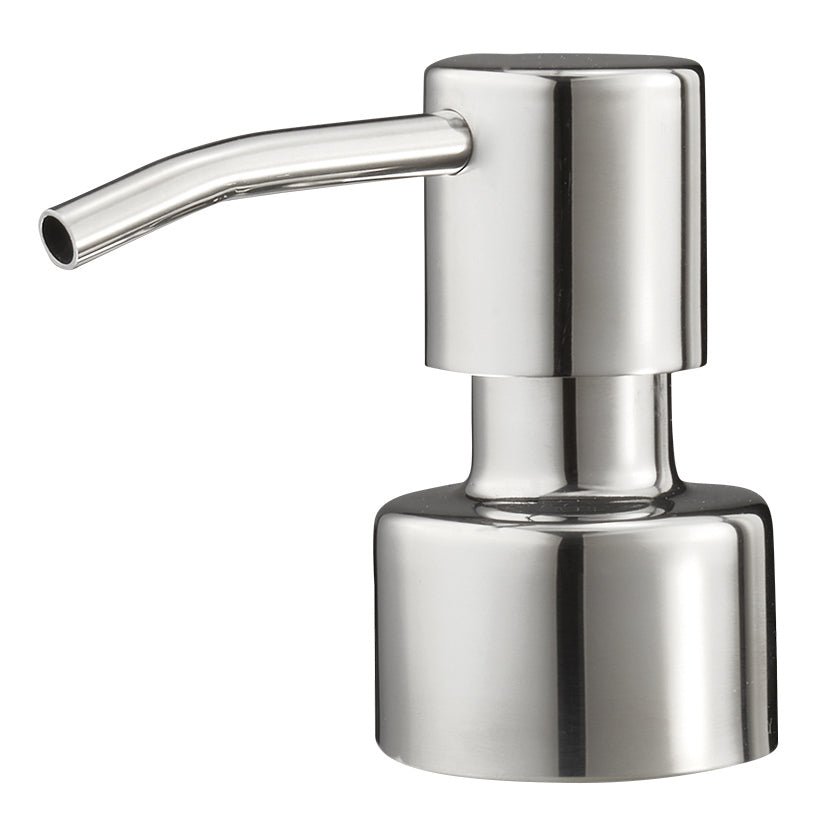 Glänzender Seifenspender aus Edelstahl mit rundem, modernem Design
