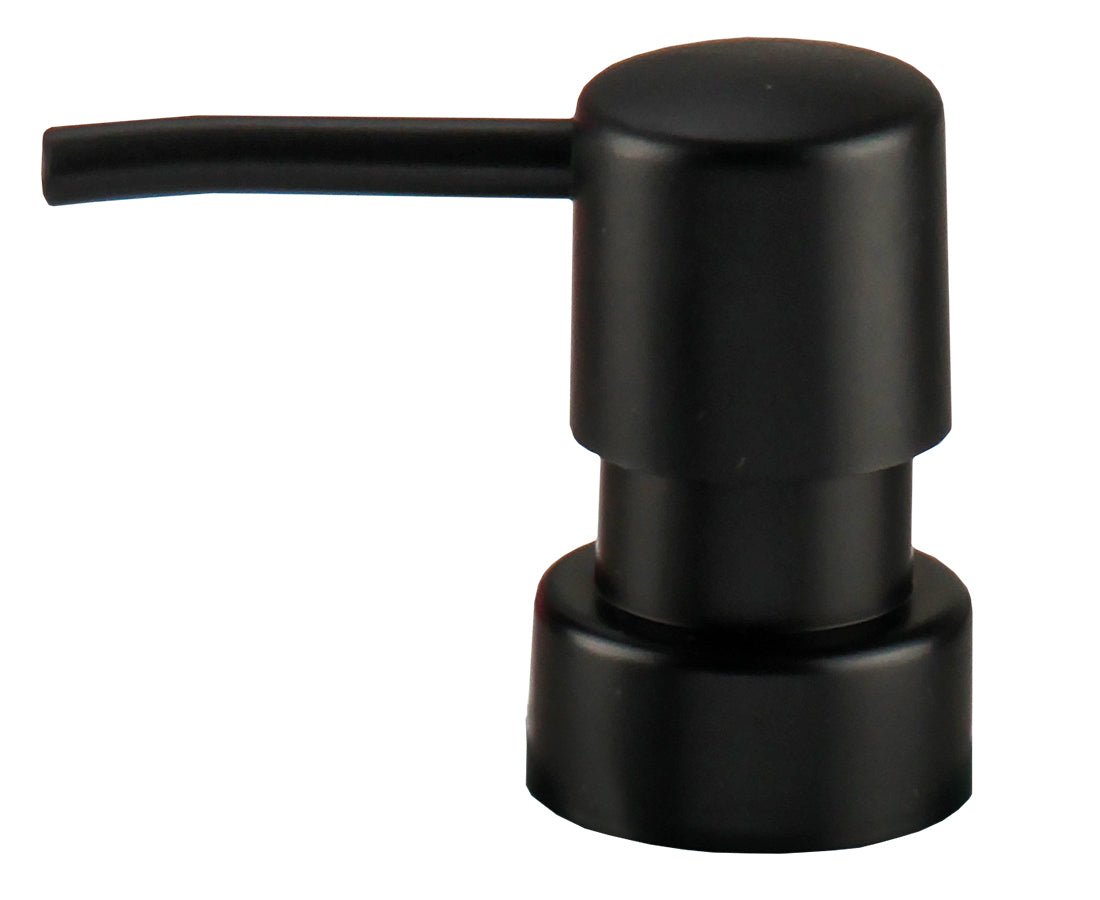 Schwarzer Seifenspender-Aufsatz aus Kunststoff mit langem Auslauf