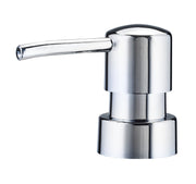 Verchromter Seifenspender-Aufsatz mit rundem Körper und langem Auslauf