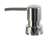 Chromfarbener Seifenspender-Aufsatz mit zylindischem Pumpkopf aus Metall